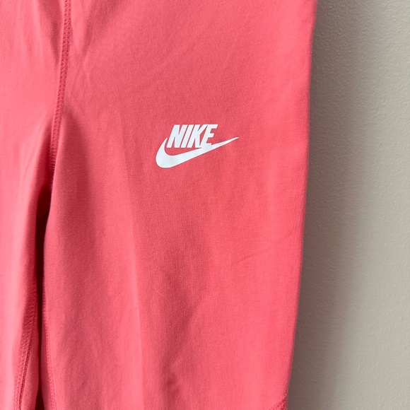 Nike Girl’s Pink High Rise Tight Fit Full Length Leggings Size XL - Picture 2 of 12